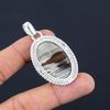 Silver Leaf Jasper Stone Sister Bezel New Pendant Jewelry 925 Sterling Silver