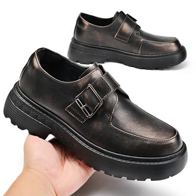 Fashion 2025 British Style Luxury Men Shoes Genuine Cow Leather Classic Versatile Thick Bottom Comfy Casual Office Party Mens Shoes