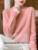 Women's Pure Wool Thickened Half-High Collar Sweater - Loose, Slimming Long Sleeve Warm Pullover