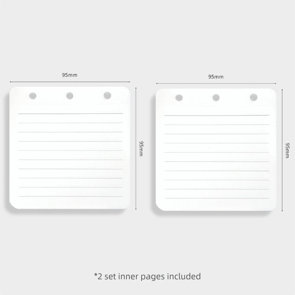 PU Leather Cover Pocket Journal Refillable Memo Pad Notepad School Office Supplies 2Set Refills