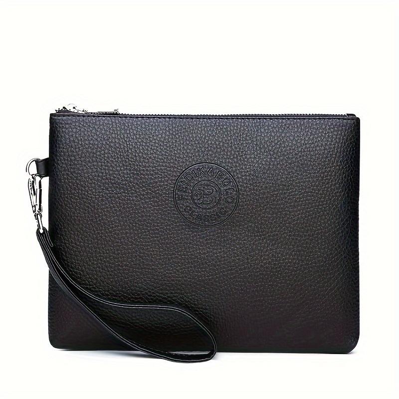Soft Handbag For Men, Envelope Wrist Bag For Daily Commute