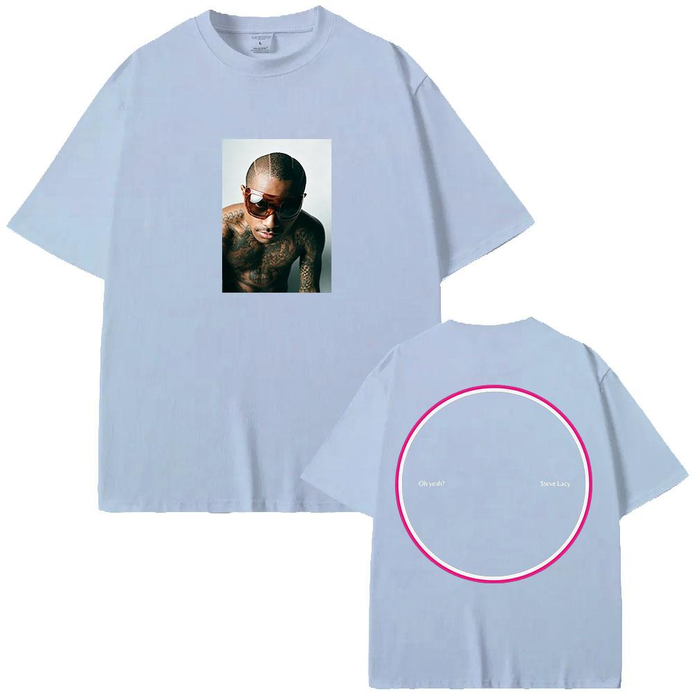 Steve Lacy Album Oh Yeah? Graphic Print Cotton T-shirt Fashion Women Men Unisex Casual Loose XS-2XL Tee Round Neck Tops Summer
