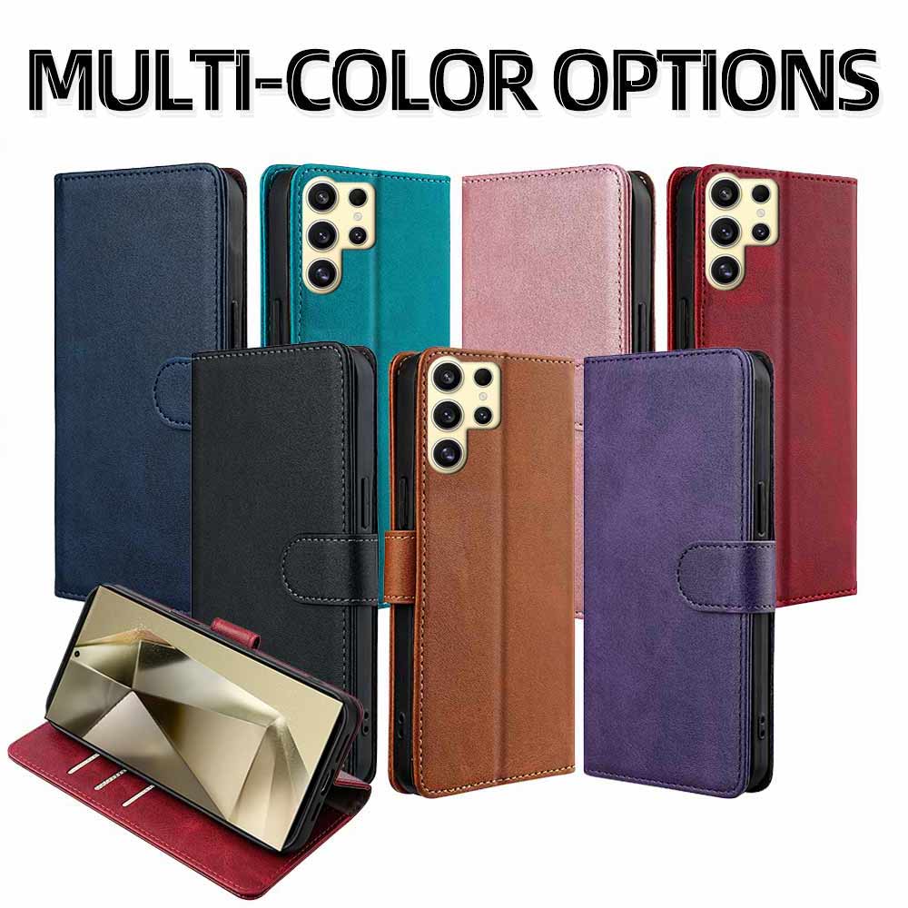 RFID Fall Prevention Leather Flip Phone Case For Samsung Galaxy S24 Ultra galaxy S24 Plus Book Style Phone Bag With Money Clip