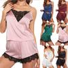 Luxurious Women Lace Sleepwear Pajamas Set Featuring Spaghetti Straps And Chic Nightwear