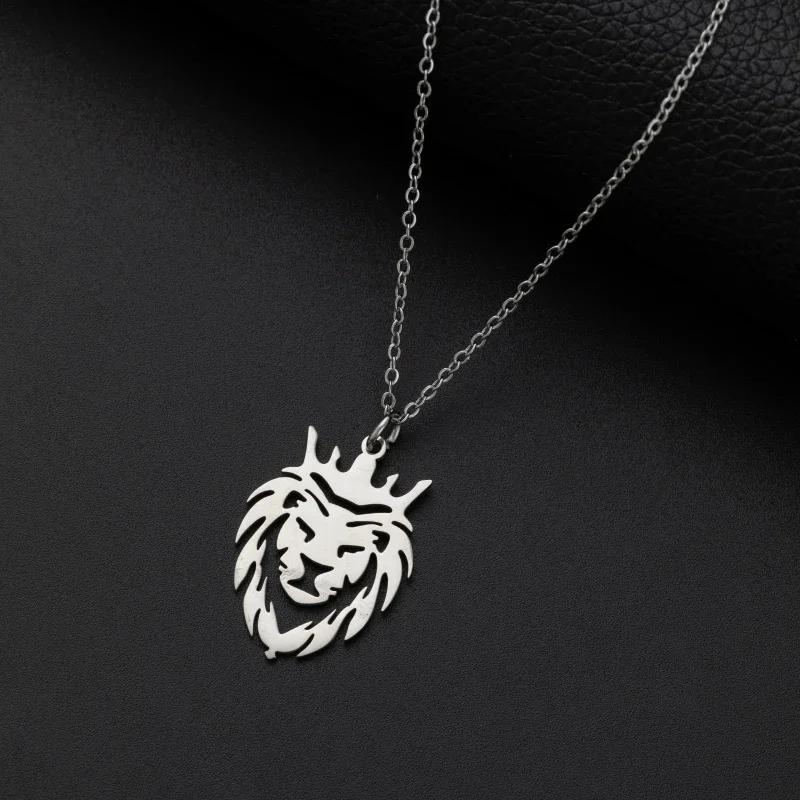 Domineering Tiger Pendant Necklace Zodiac Tiger Open Ring for Men Retro Punk Pendant Hip Hop Rock Animal Jewelry Gift