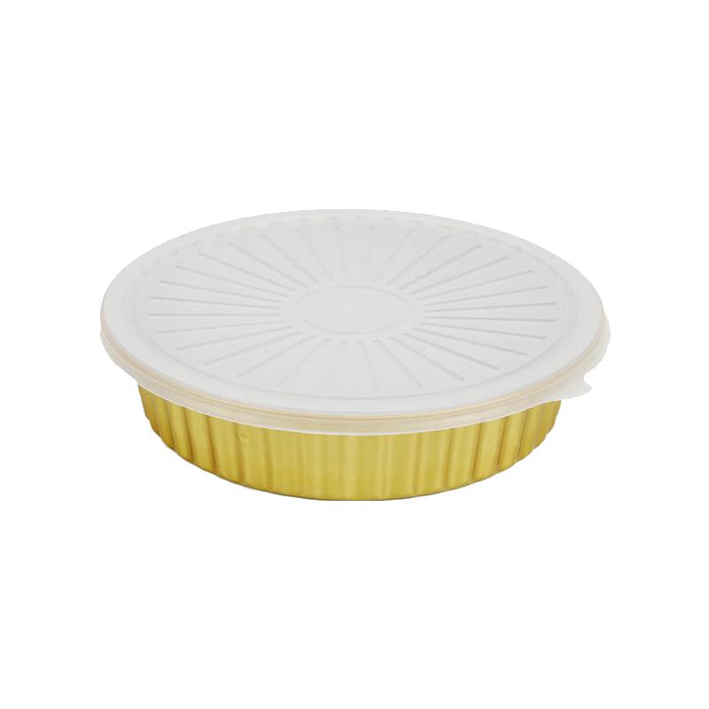 

Disposable Round Gold Aluminum Foil Food Container