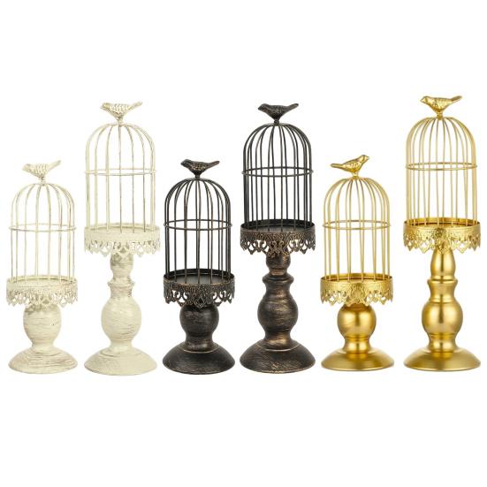 Yousheng Birdcage Candle Holder, Vintage Iron Candle Stick Holder, Decorative Wedding Candle Centerpiece for