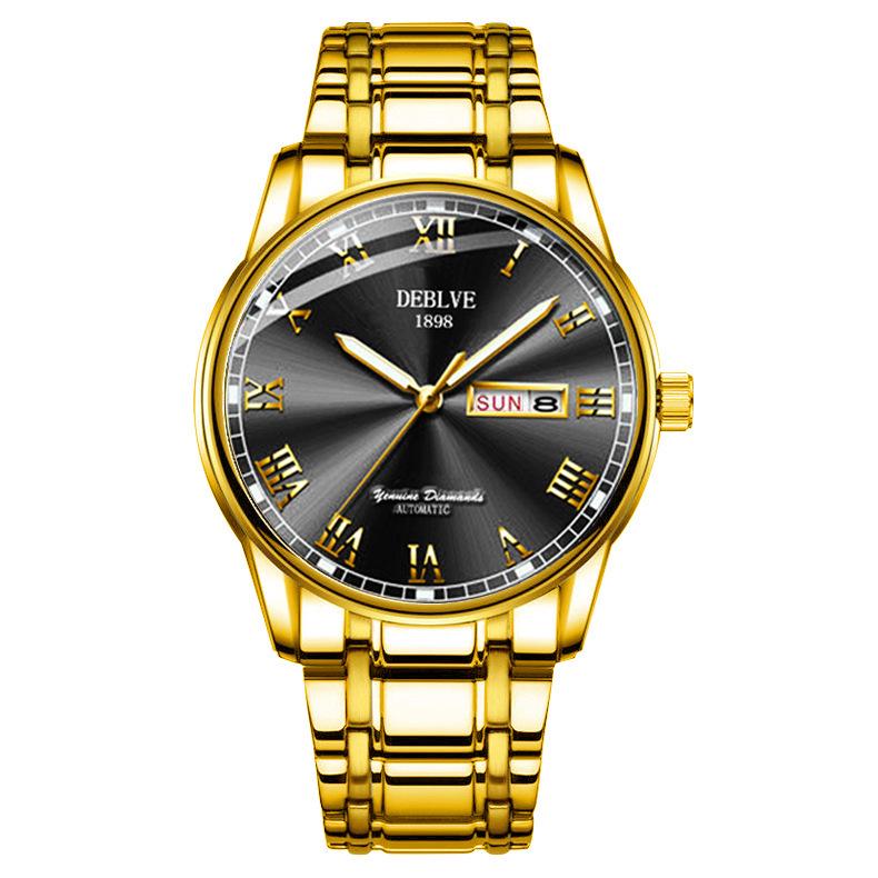 Swiss Men's Waterproof Quartz Watch: Elegant Automatic Movement, Slim Design