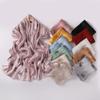 Glitter Floral Embroidery Hijab 70*175CM Crinkle Plain Scarves Fashion Islamic Head Wrap  For Women