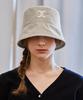 Bajal Va Curved 3D Logo Drop Bucket Hat Beige