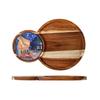 Portable Dessert Tray Solid Wood Dried Fruit Plate Coaster Breakfast Plate  Hotel