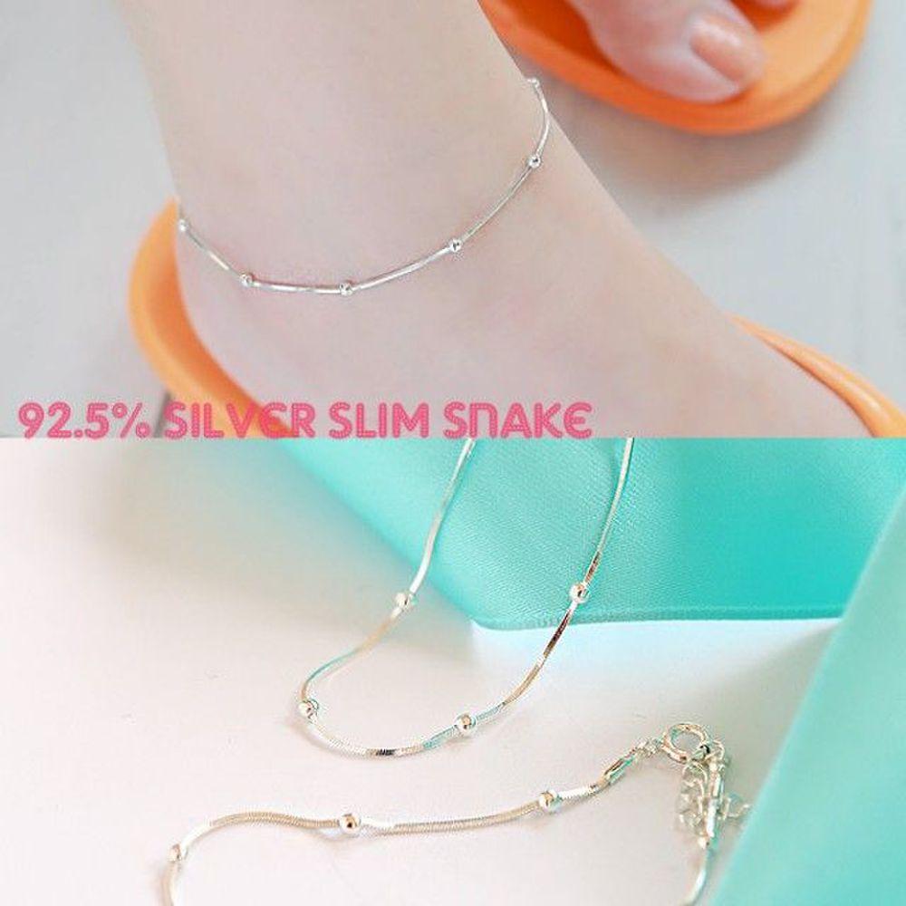 (Silver) Milky Snake Ball Bracelet