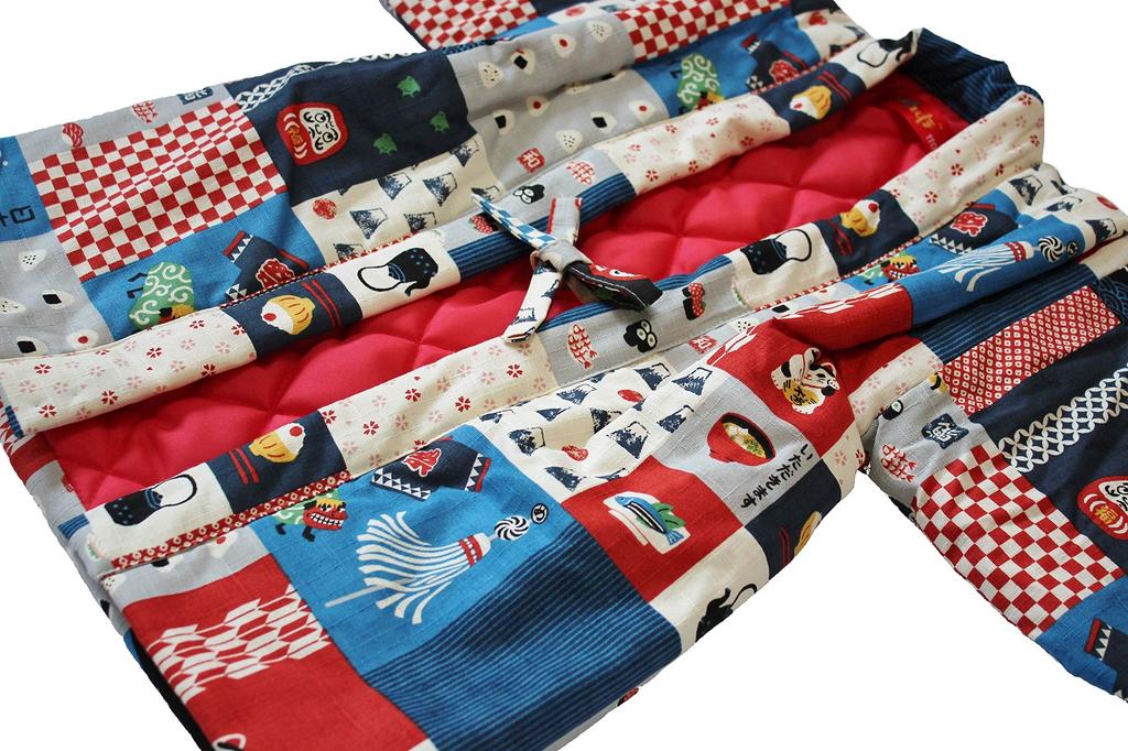 Chanchanko Hanten Hanten Hakaten Boys Best Patchwork Pattern Red Back Quilt Size 90cm 100cm 110cm 120cm Made In Japan [Japanese-Rudo] Children's