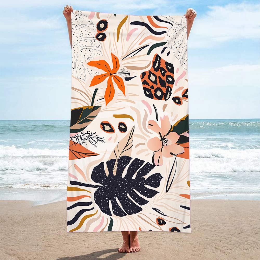 Boho Butterfly Beach Towel Soft Microfiber Bath Towel Vintage Floral Sun Moon Butterfly Quick Dry Travel Towel 50x100cm