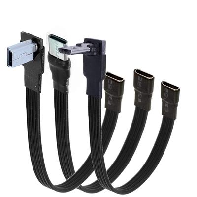 1M Left Right Angle Micro Usb Female To Type-c/Micro B Mini USB Male To Micro Usb Female 90 Degree Type C Charge Data Adapter