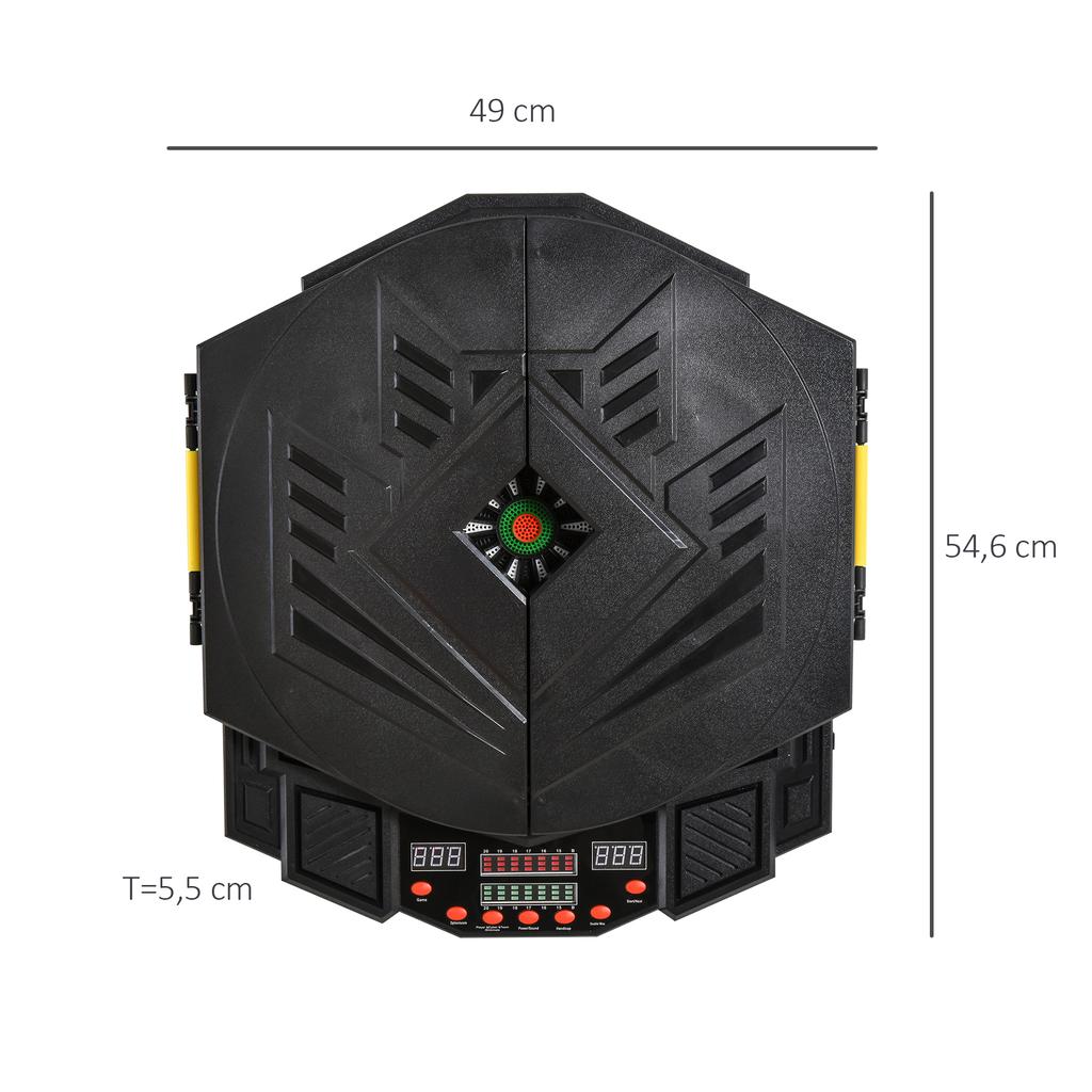 Dart Board Set, Electronic Dartboard with LED Digital Score Display, Soft Tip Darts, 27 Games, Speaker Sound
