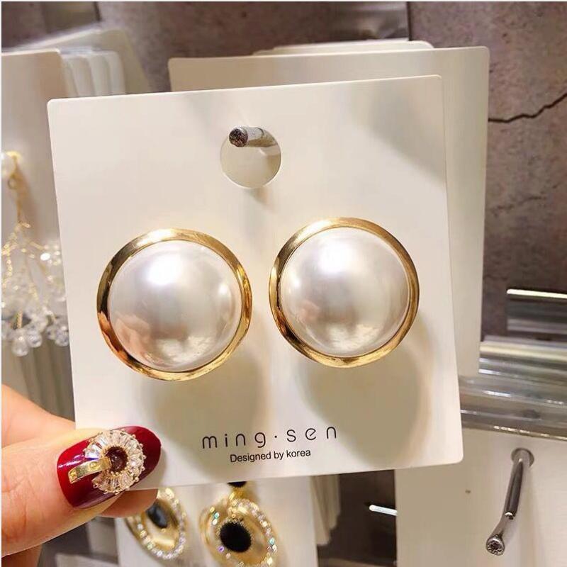 Heart Round Imitation Pearl Butterfly Leaf Tulip Flower Drop Earrings Women Wedding Geometry Jewelry Trend Creative Accessories