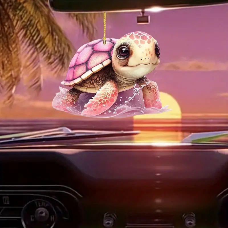 Unique Turtle Acrylic Car Ornament For Stylish Christmas Tree And Decor Vehicle
