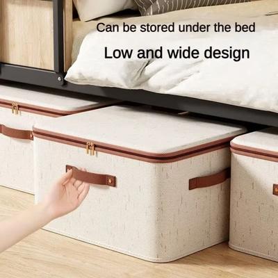 With Lid Storage Box Large Capacity Foldable Drawer New Classification Covered Box  Wardrobe