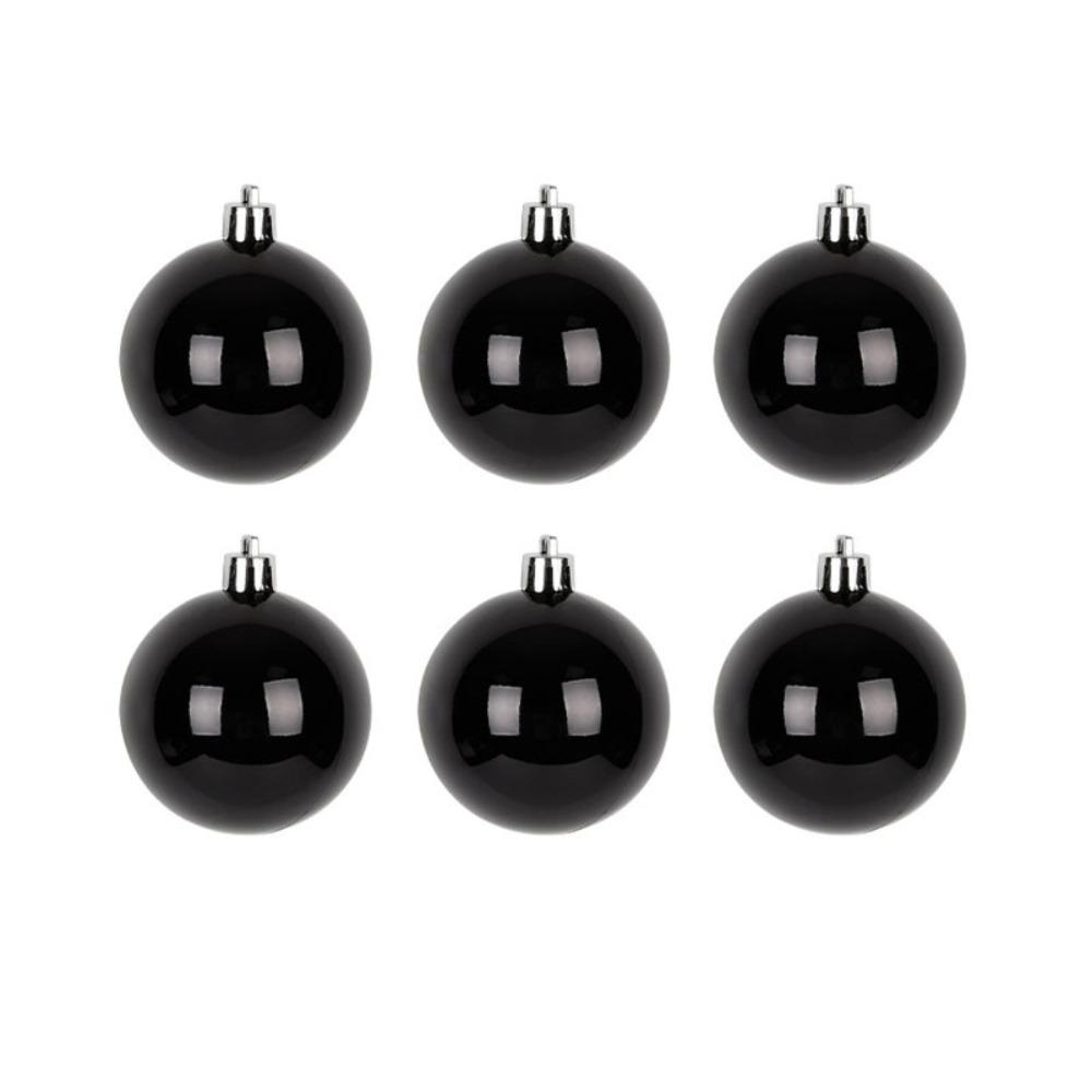 4/6Pcs 6/8/10cm Black Christmas Ball PVC Christmas Home Decoration  Shopping Mall