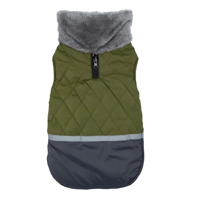 Benepaw Warm Fleece Collar Dog Coat Jacket Reversible Winter Dog Clothes Waterproof Puppy Clothing For Small Medium Large Dogs