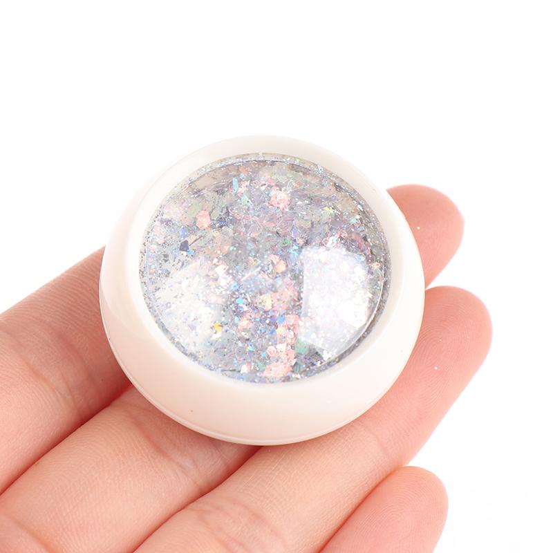 6Pcs/Set Nail Glitter Diy Flake Nail Art Hexagon Glitter Powder Mermaid Sequins