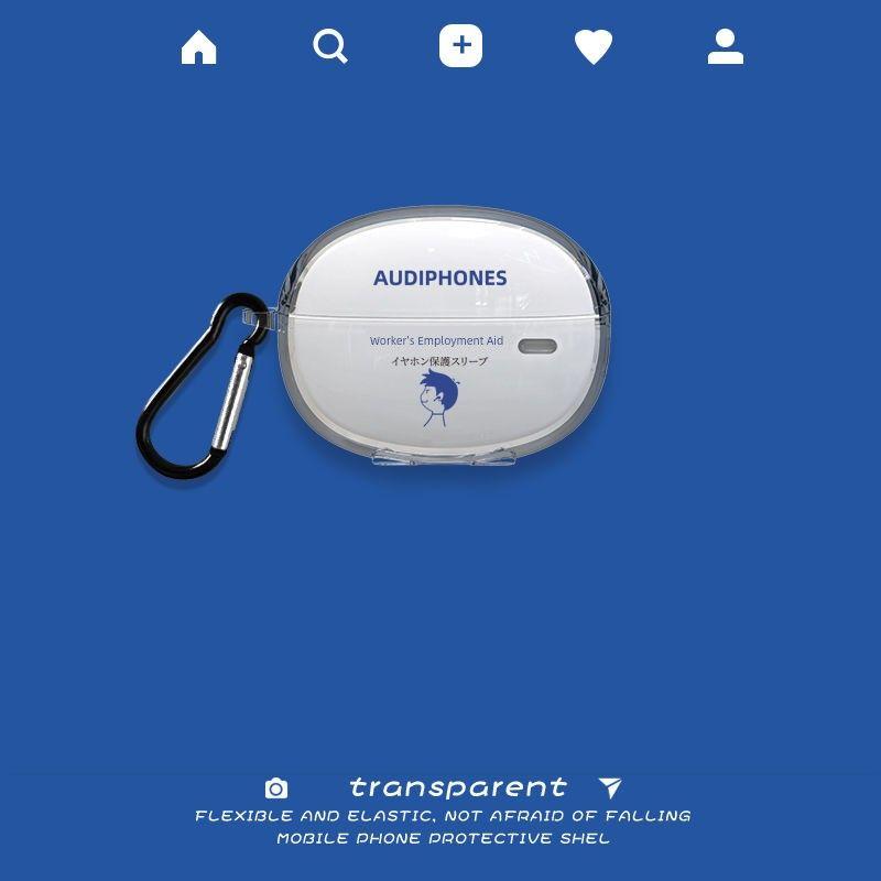 

Case Silicone Drop-Resistant Thickened Edging Storage Box Stylish Creative Dustproof Funny Quirky Graffiti Trendy Men and Women Brand New Arrival iKF Fly Max Transparent-worker Avatar + Hook