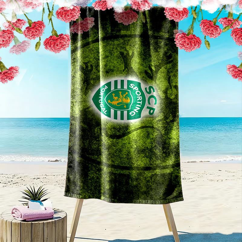 Sporting CP Print Beach Towel, Large Soft Quick Dry Towel for Beach Camping Swimming