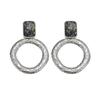 Irregular Surface Design Women's Earrings Exaggerate Textured Round Hoop Earrings  Daily