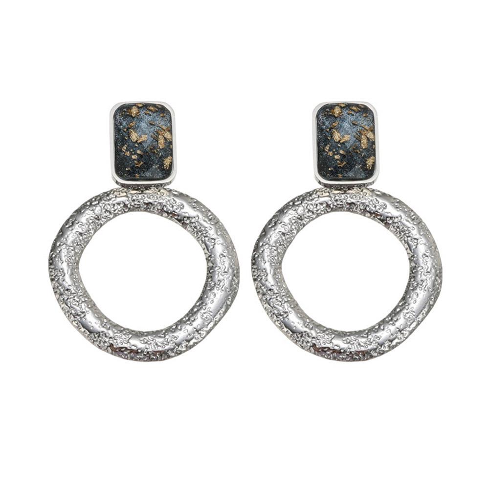 Irregular Surface Design Women's Earrings Exaggerate Textured Round Hoop Earrings  Daily