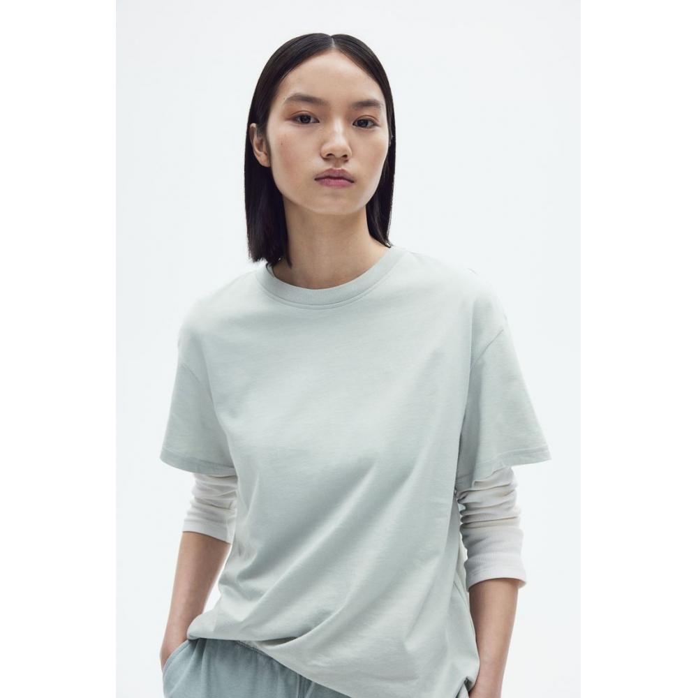

Футболка HM Oversize, светло-бирюзовая