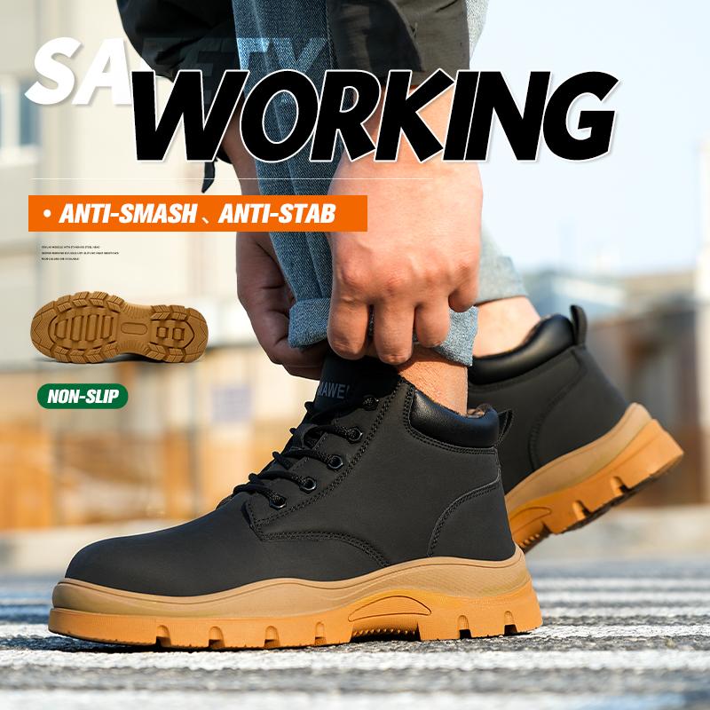 Work Sneakers Steel Toe Shoes Men Safety Shoes New Puncture-Proof Work Shoes Boots Indestructible Security Male Footwear