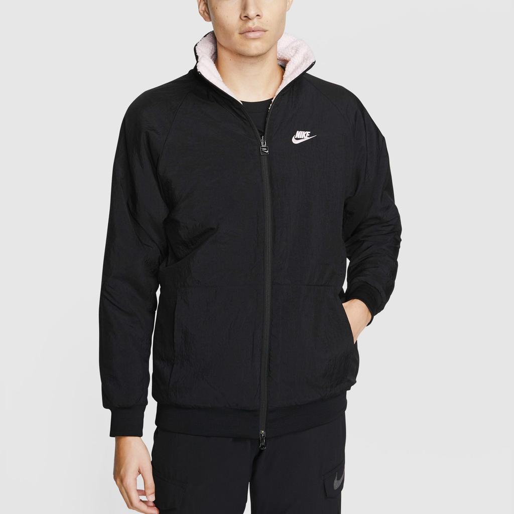 Nike Womens Big Swoosh Reversible Boa Jacket (Asia Sizing) Prism Pink/Black Men Outerwear BQ6546-601