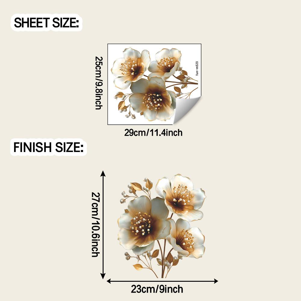 

Персонализированные тисненые цветочные наклейки для ванной комнаты и туалета и наклейки для украшения стен дома