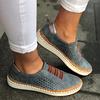 Autumn Women's Fashion Hollow-Out Round Toe Slip On Shoes Flat with Sneakers
