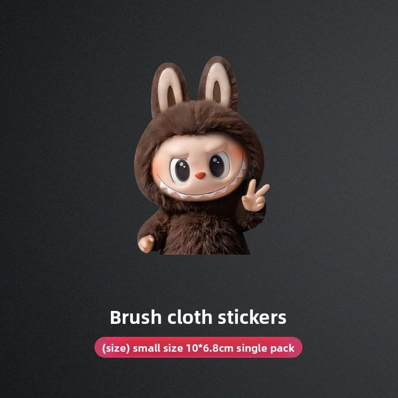 

LABUBU 3D Автомобильные наклейки Мультяшные Креативные Наклейки для украшения личности 1PC коричневый