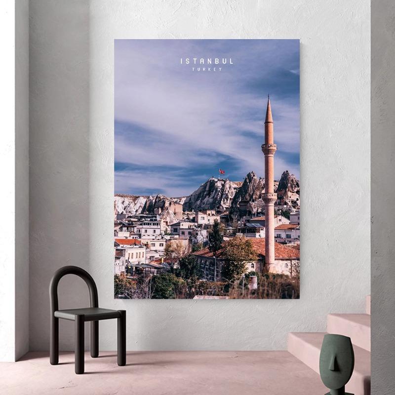 Istanbul Turkey Landscap Poster Print Mosque Sunrise Art Canvas Painting Tower Photo Bedroom Travel Wall Decoration Wall Picture