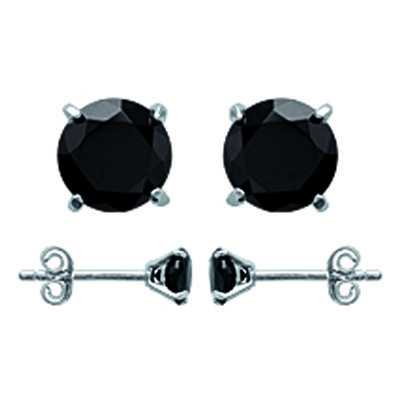 [L6293] - 'Essentiel' Silberohrringe Schwarzsilber (rhodiniert) - 5 mm