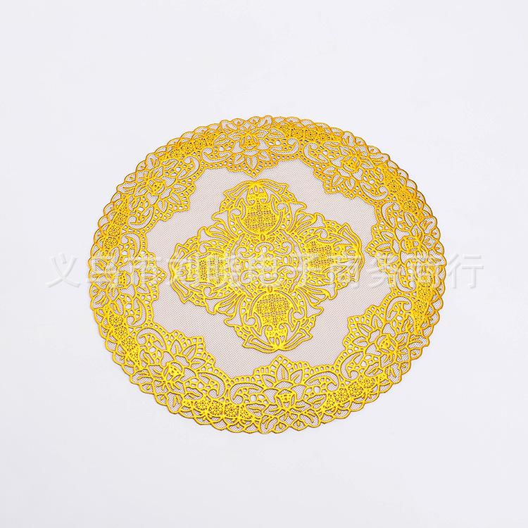 PVC Western Style Round Heat-Resistant Coaster & Placemat, 20cm