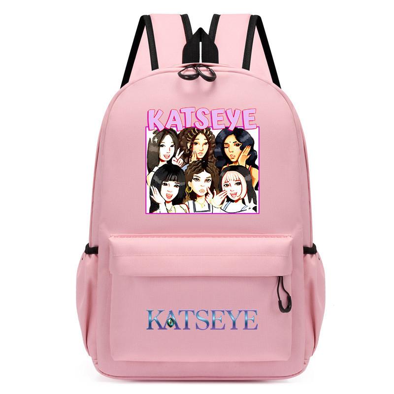 

60123-7 Boys Girls KATSEYE Printed Backpack Student School Lightweigt Waterproof Small Bag