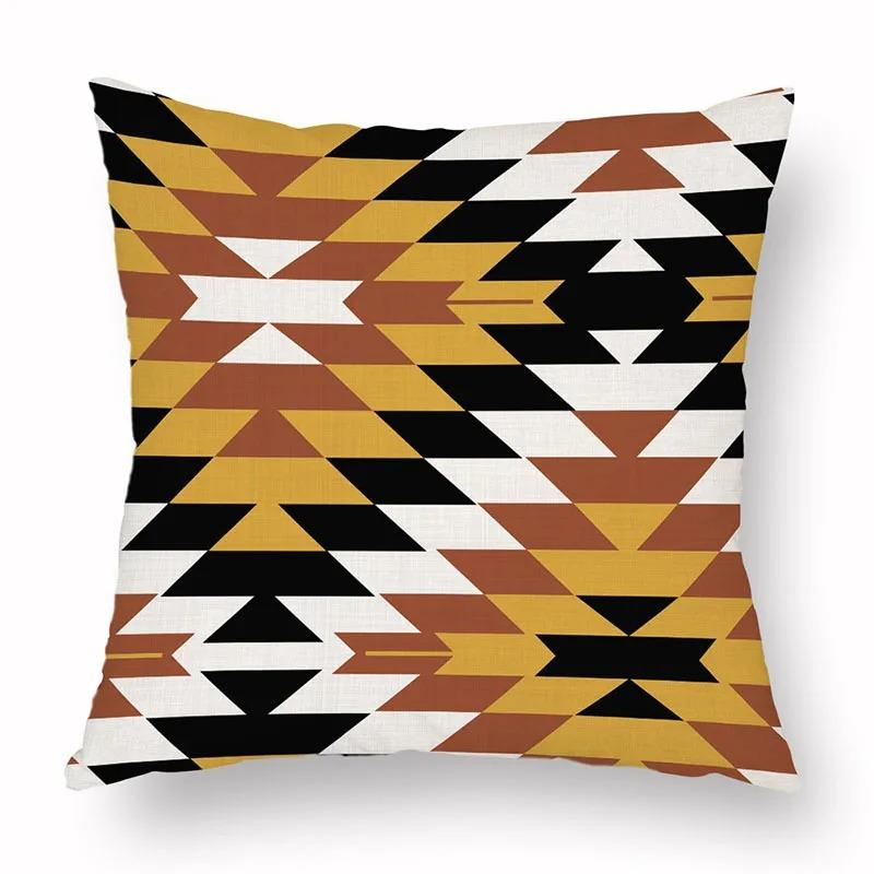 Office Living Room Home Pillowcase Geometric Exotic Ethnic Style Pattern Pillowcase Car Ornaments
