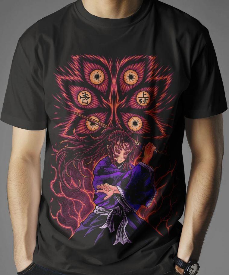 Demon Slayer Kokushibo Upper Moon 1 T-Shirt Full Size Demon Slayer Unisex Shirt