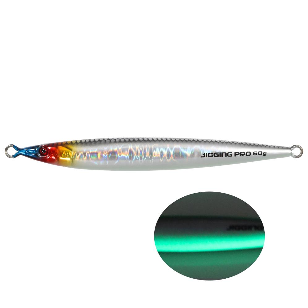 Jigging Pro Metal Slow Jigging Lure 60g 80g 100g Luminous 3D Design Saltwater Jig Fishing Lure for Mackerel Pesca Fishing Lure