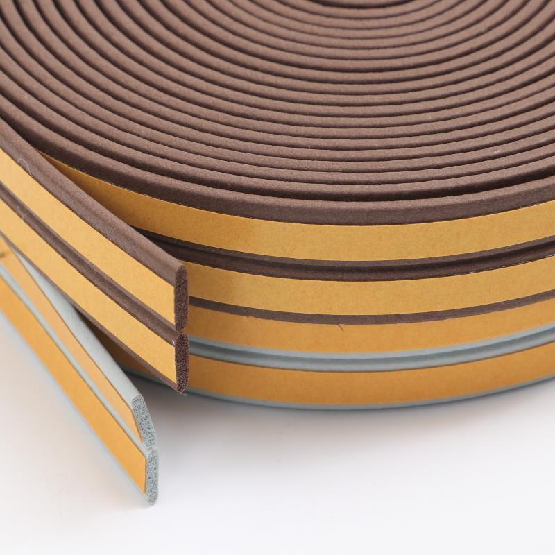 Self-Adhesive Foam Sealing Strips for Doors & Windows - D/E/I/P Type Soundproof & Anti-Collision Rubber