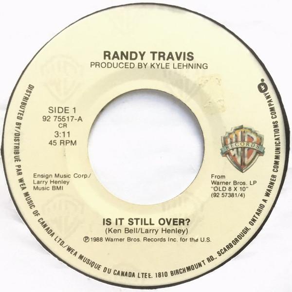 

7-дюймовая пластинка РЭНДИ ТРЭВИС - Всё ли кончено 9275517 Warner Bros. Ре 1988 Канада Кантри/Фолк Б/у