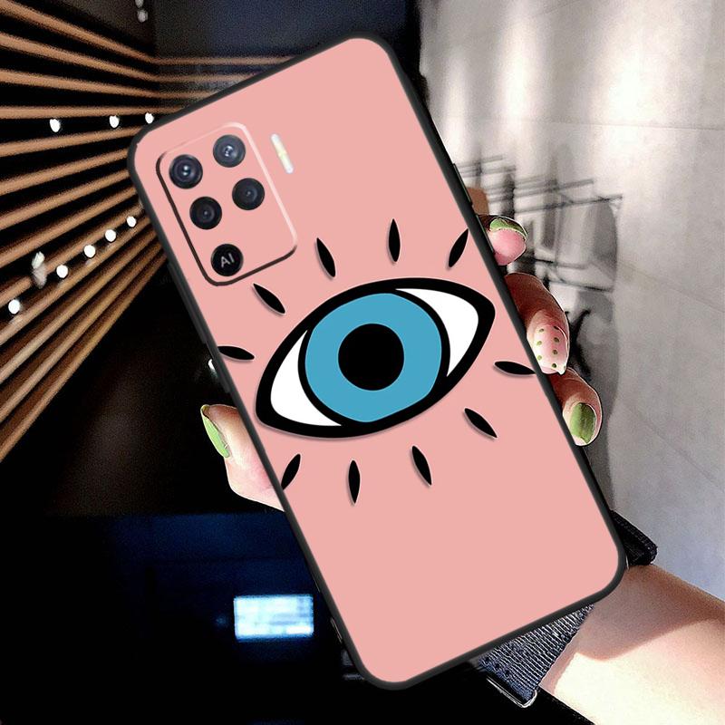 Big Eyes Cartoon Pattern Case For Oppo A78 A98 A18 A38 A58 A60 A80 A40 A77 A57 A17 A74 A54 A94 A96 A76 A16 A15 A5 Pro