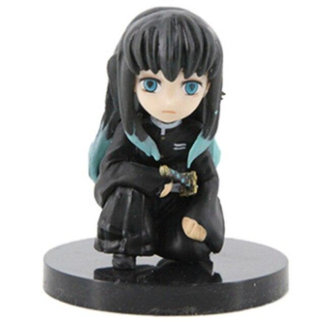 Demon Slayer Action Figure Kawai Q Version Cute Doll Kyoujurou Shinobu Figma Pvc Anime Model Christmas Gift Toys for Children