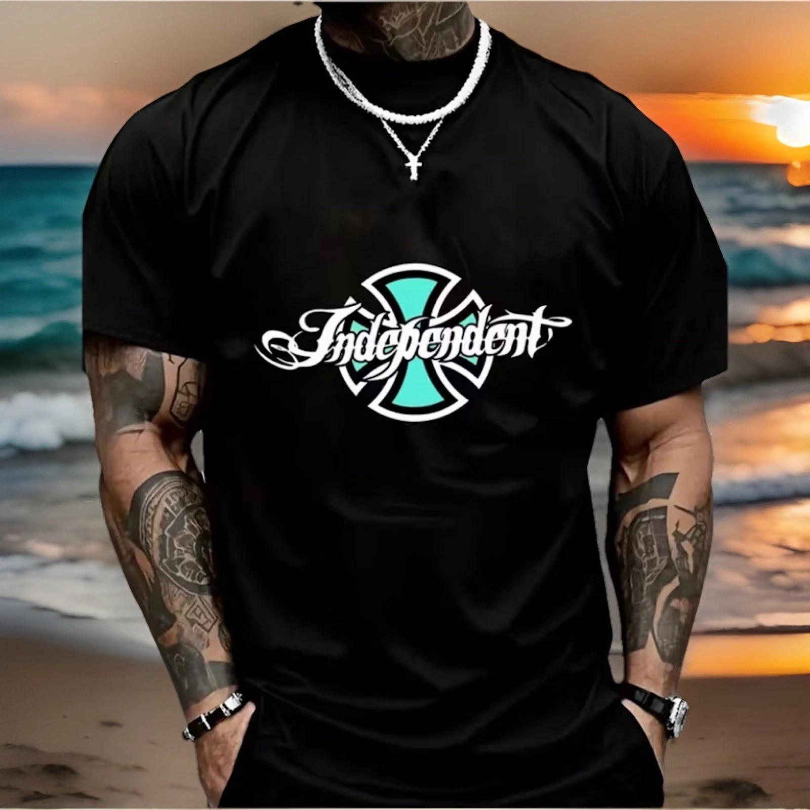 Skateboard T-Shirt Mens Large With Truck Logo Black Gift 100% Cotton M