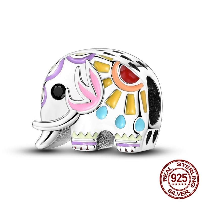 Copper Elephant Gathering Panda Pendant Charms Beads Fitoriginal Bracelet Diy Birthday Jewelry Gifts For Women