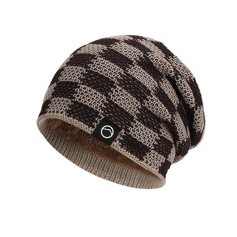 Winter Knitted Cap Women Men Fleece Lined Casual Outdoor Supplies Activities